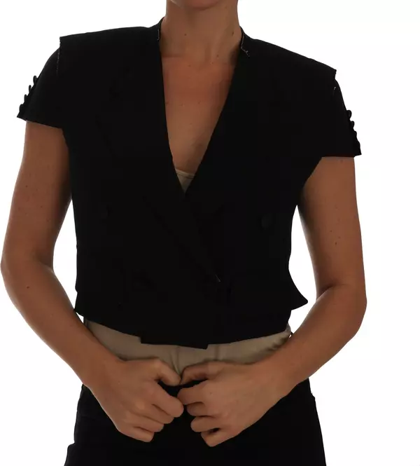 Black Short Croped Blazer Jacket