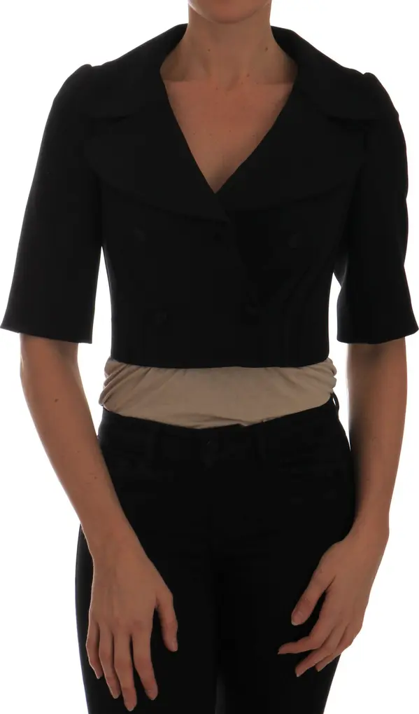 Black Short Croped Jacket Blazer