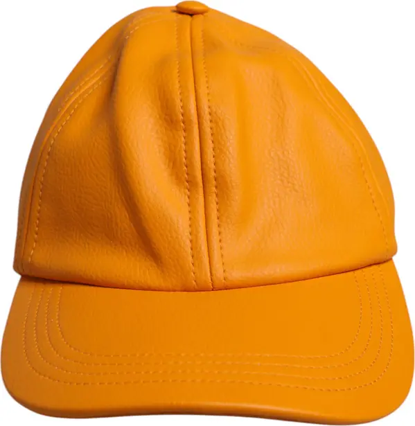 Orange Cotton 6 Panels Baseball Cap