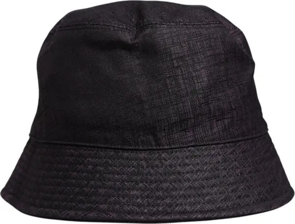 Black Wide Brim Nylon Bucket Hat
