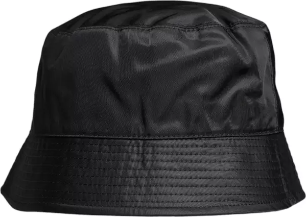 Black Cotton Wide Brim Bucket Hat