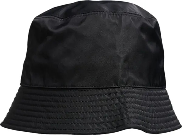 Black Cotton Wide Brim Bucket Hat