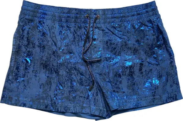 Blue Nylon Beachwear Swim Shorts 2Pc Swimwear