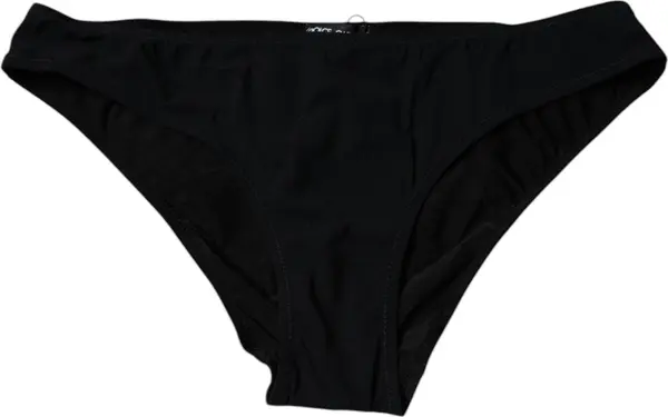 Black Nylon Stretch Mid Waist Panty Underwear