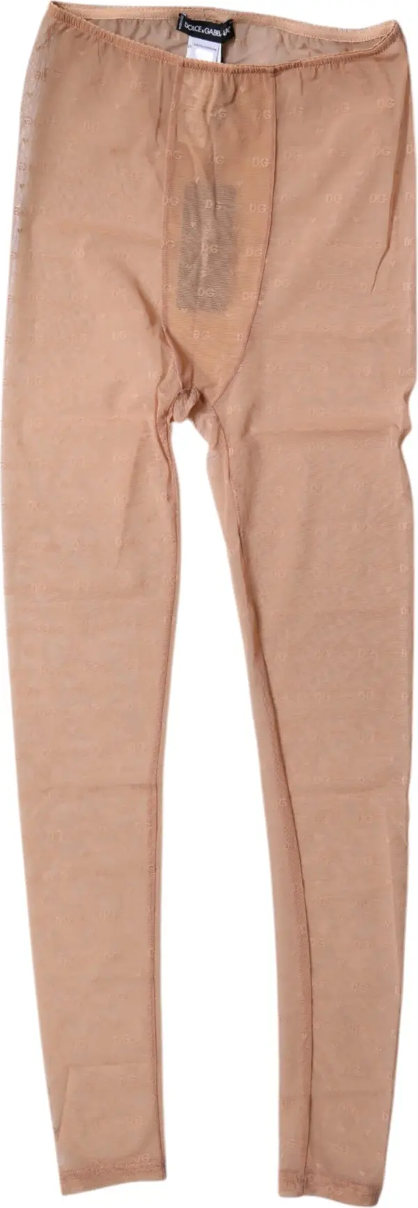 Nude Beige Logo Lace Lingerie Pants Underwear