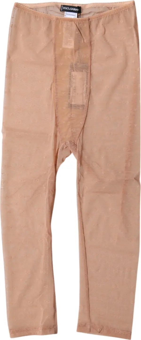 Brown Logo Lace Lingerie Cropped Tight Underwear