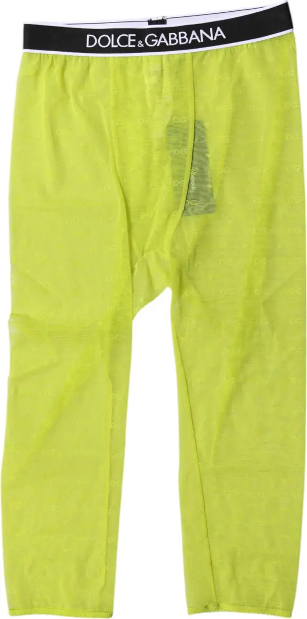 Green DG Logo Nylon Cropped Tights Underwear