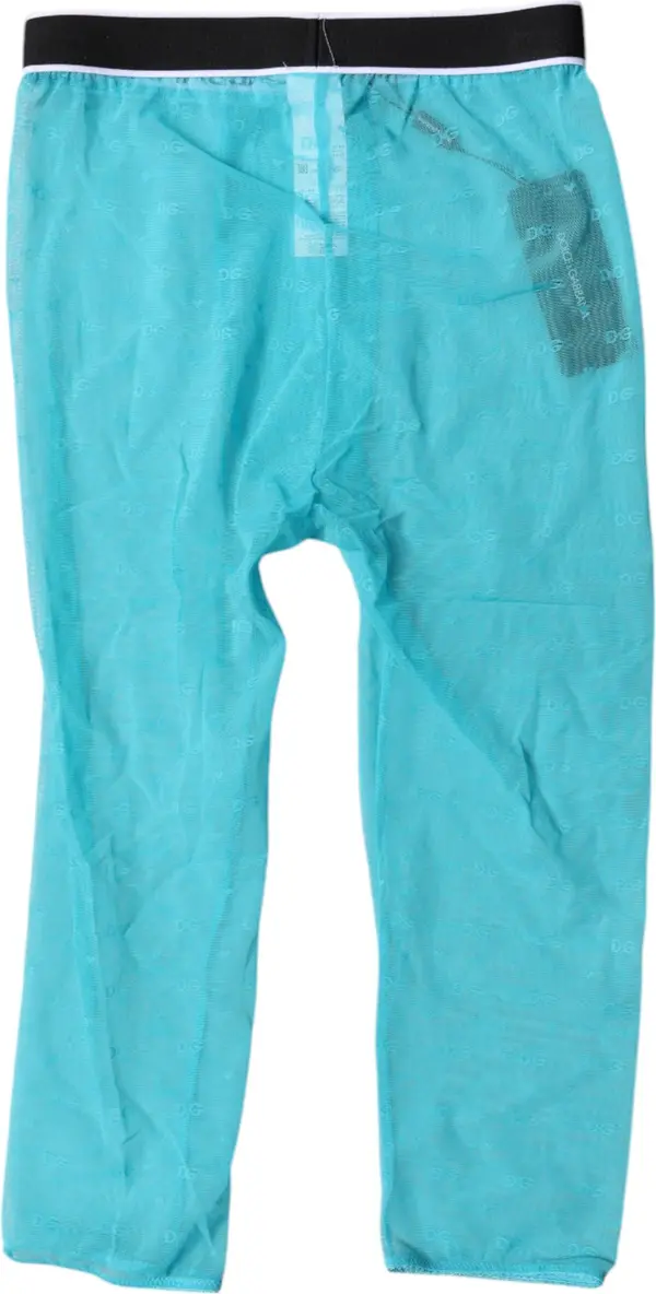 Light Blue DG Logo Nylon Cropped Tights Underwear