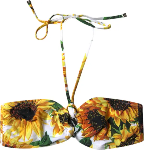 Multicolor Floral Halter Beachwear Bikini Top Swimwear