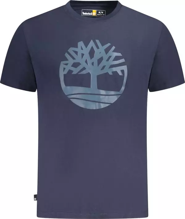 Blue Cotton Men T-Shirt