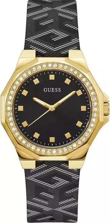 Black Leather Dress Watch
