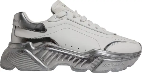 White Silver Daymaster Low Top Sneaker Shoes