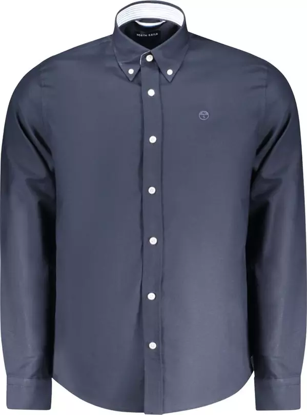 Blue Cotton Men Shirt