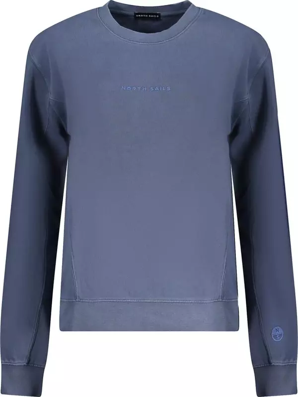 Blue Cotton Women Sweater