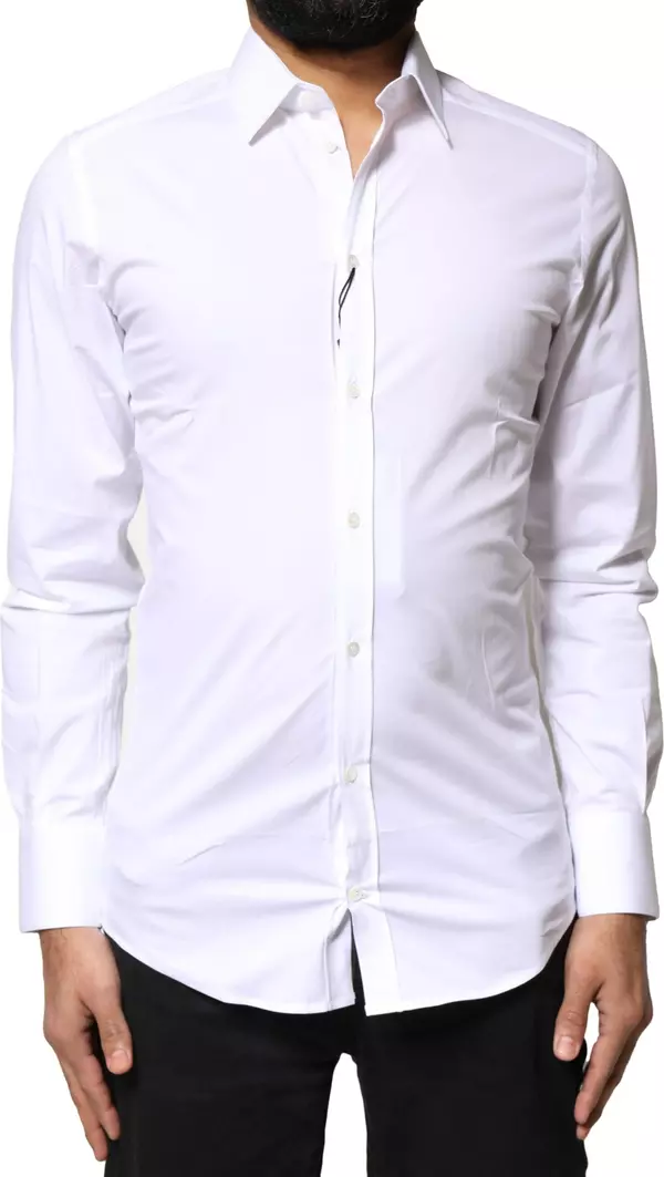 White GOLD Cotton Long Sleeves Dress Shirt