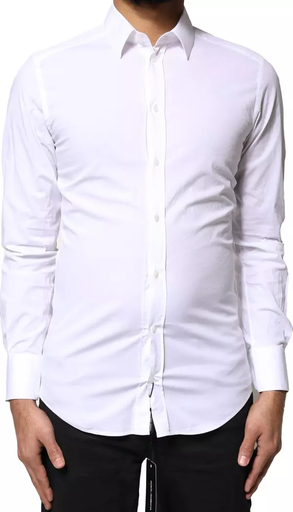 White GOLD Cotton Long Sleeves Dress Shirt