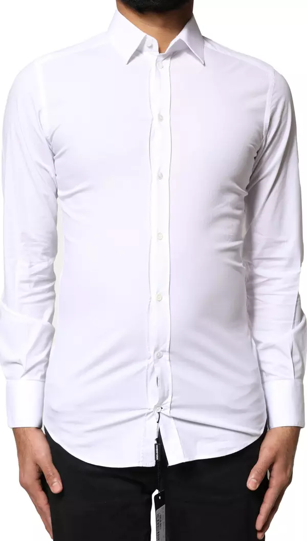 White GOLD Cotton Long Sleeves Dress Shirt