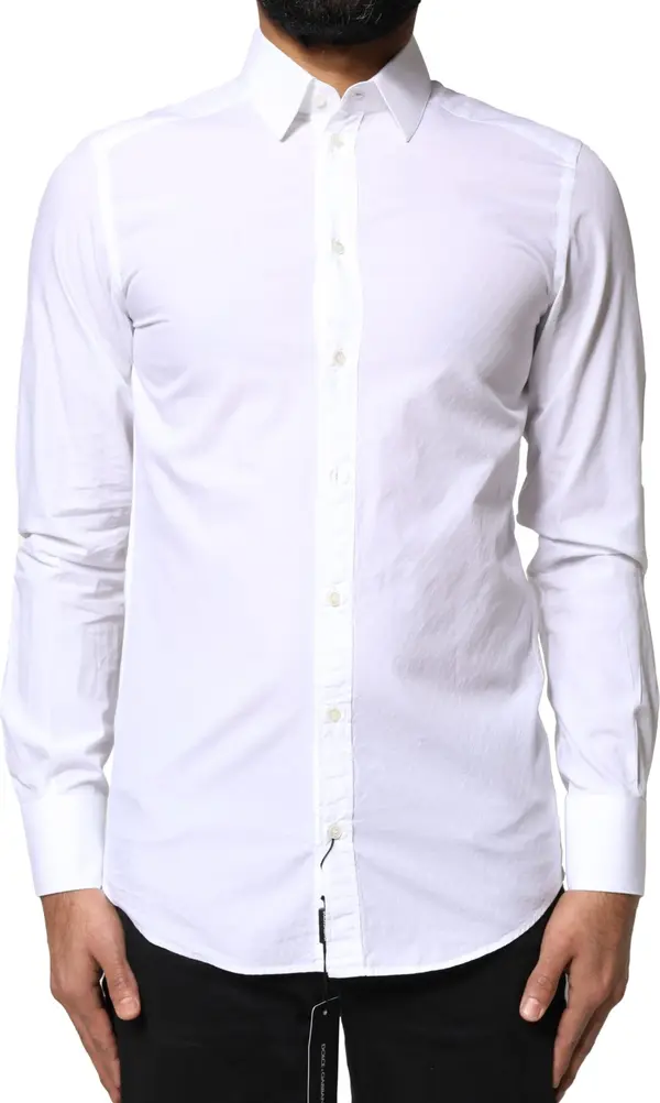 White Cotton MARTINI Formal Men Dress Shirt