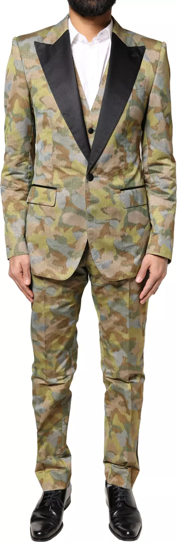 Multicolor Camouflage SICILIA 3 Piece Suit