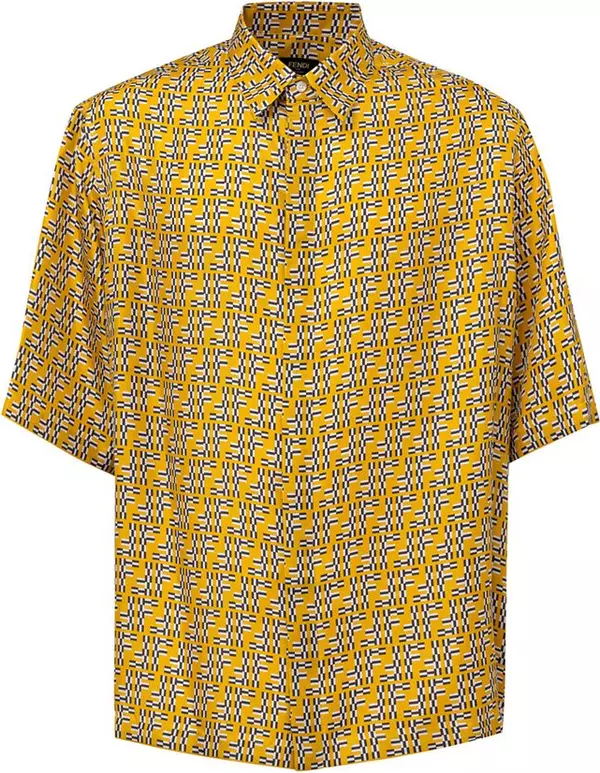 Yellow Silk Shortsleeve Shirt