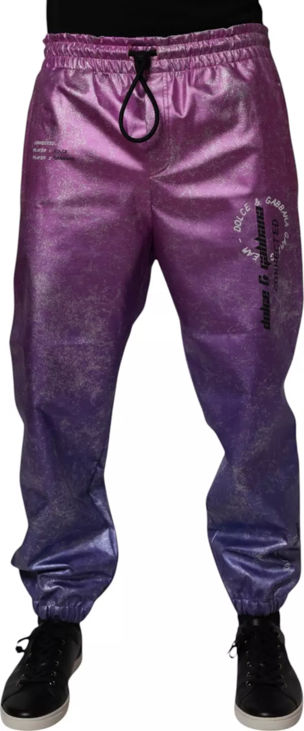 Pink Purple Two Tone Jogger Sweatpants Pants