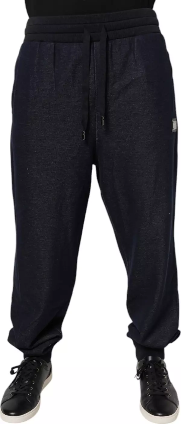 Black Jacquard Jogger Men Sweatpants Pants