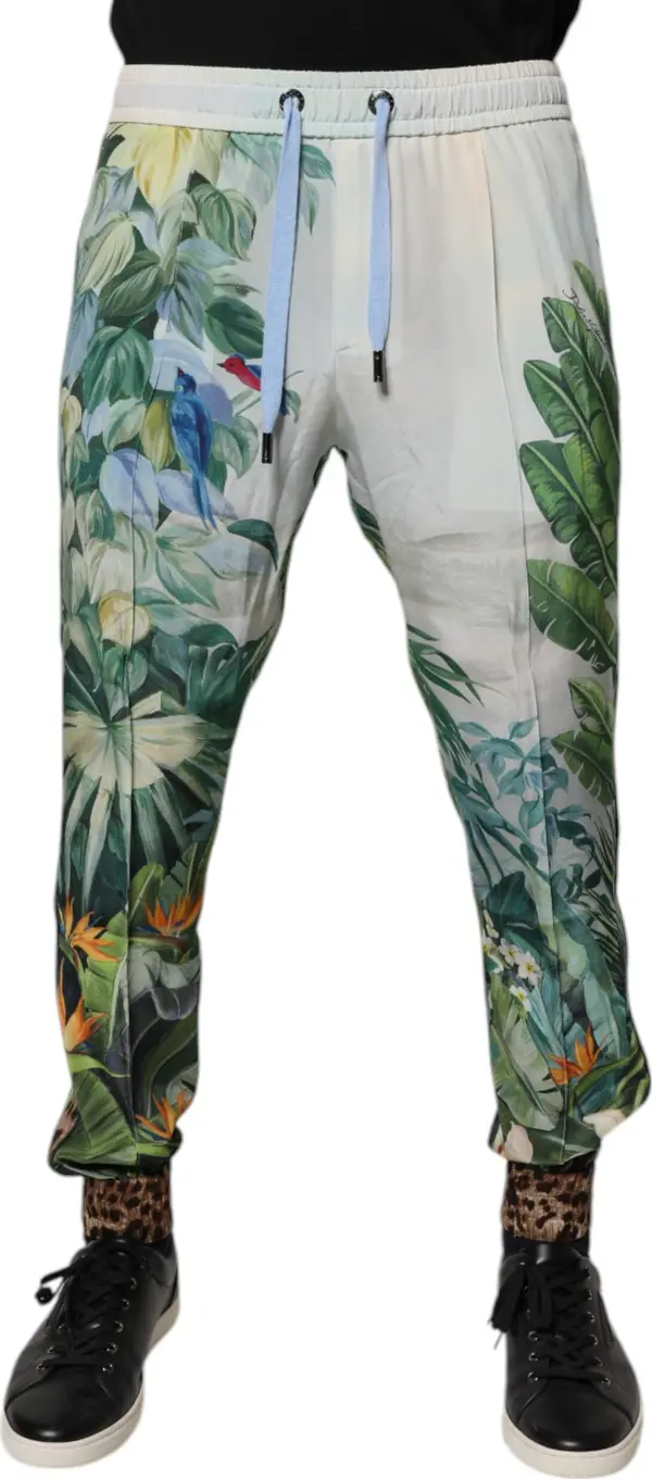 Multicolor Tropical Jogger Sweatpants Pants