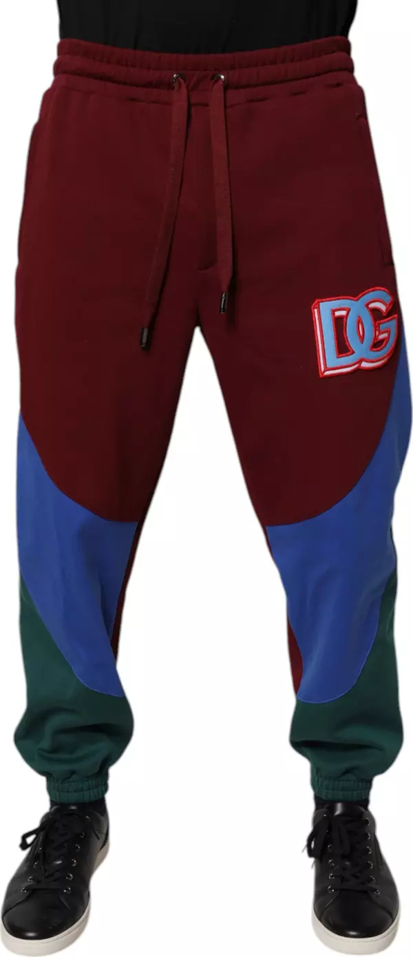 Multicolor Cotton Men Jogger Sweatpants Pants