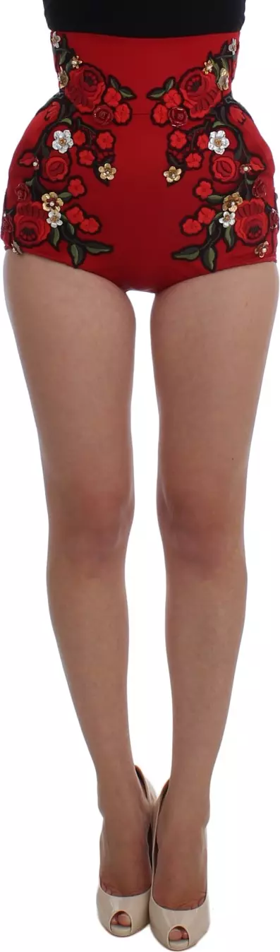 Red Silk Roses Sicily Shorts