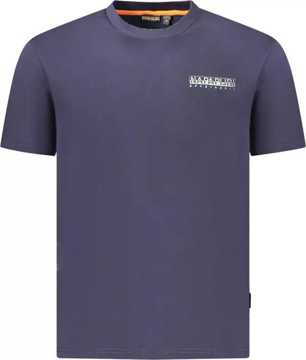 Blue Cotton Men's T-Shirt