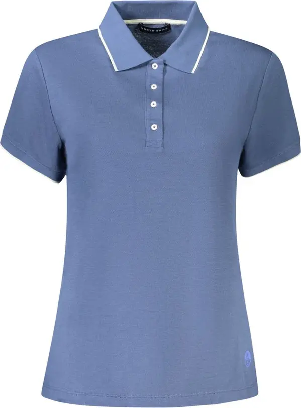 Blue Modal Women Polo Shirt