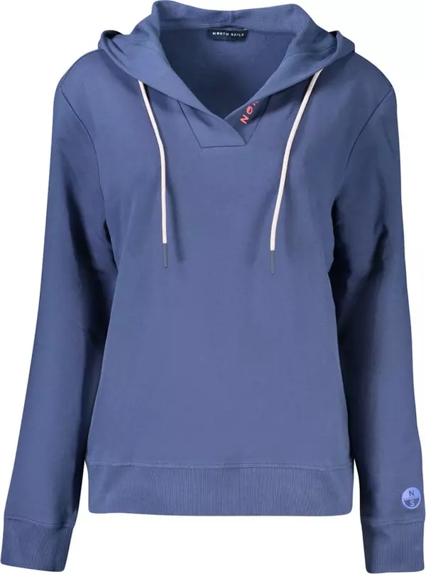 Blue Cotton Women Sweatshirt