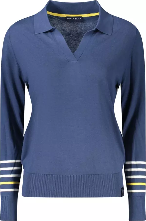 Blue Viscose Women Sweater