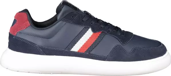 Blue Polyurethane Men Sneaker