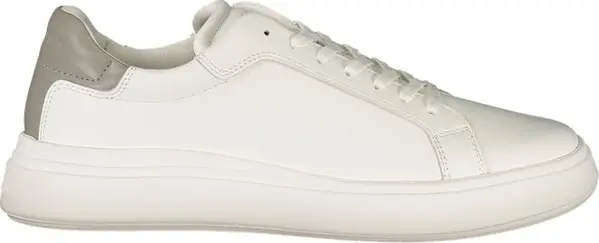 White Polyurethane Men Sneaker