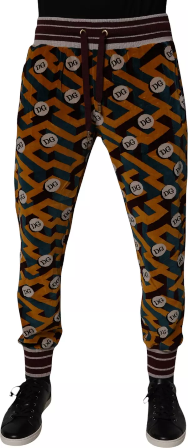 Multicolor Logo Monogram Jogger Sweatpants Pants