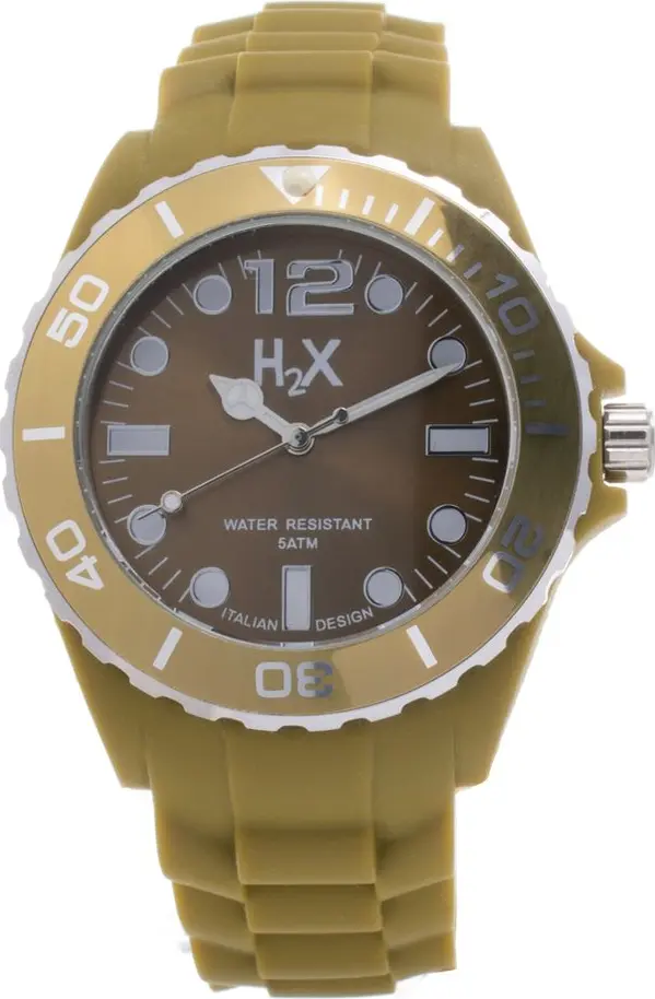 Brown Rubber Sport Watch