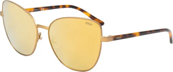 Brown Metal Sunglasses