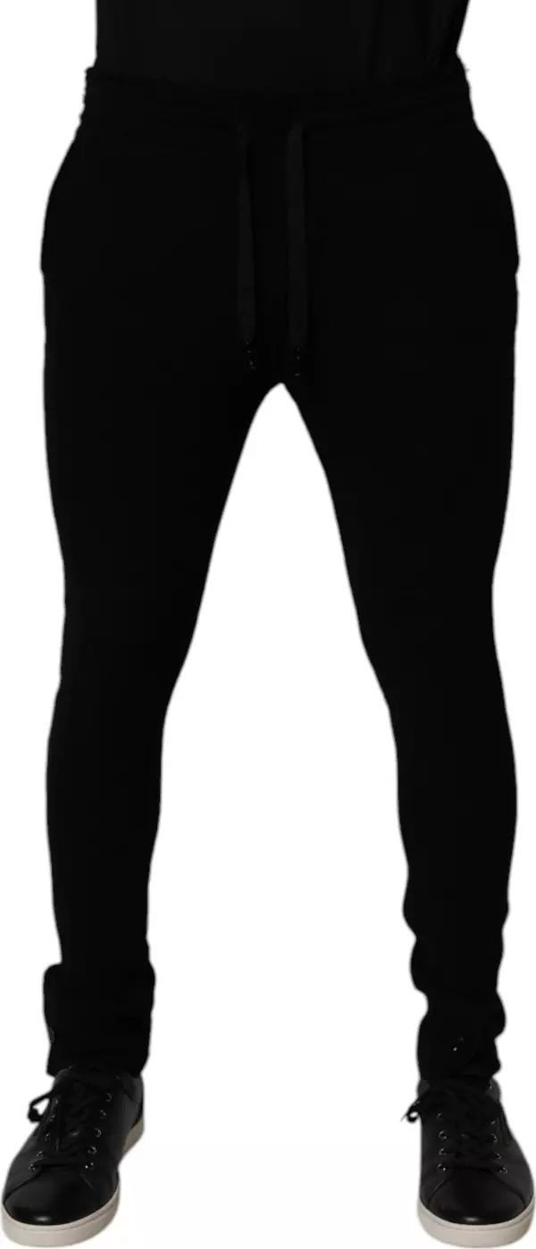 Black Cashmere Jogger Men Sweatpants Pants