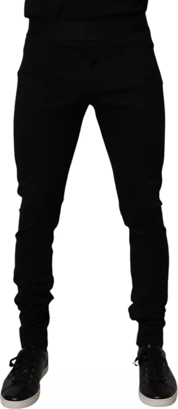 Black Cotton Jogger Men Sweatpants Pants