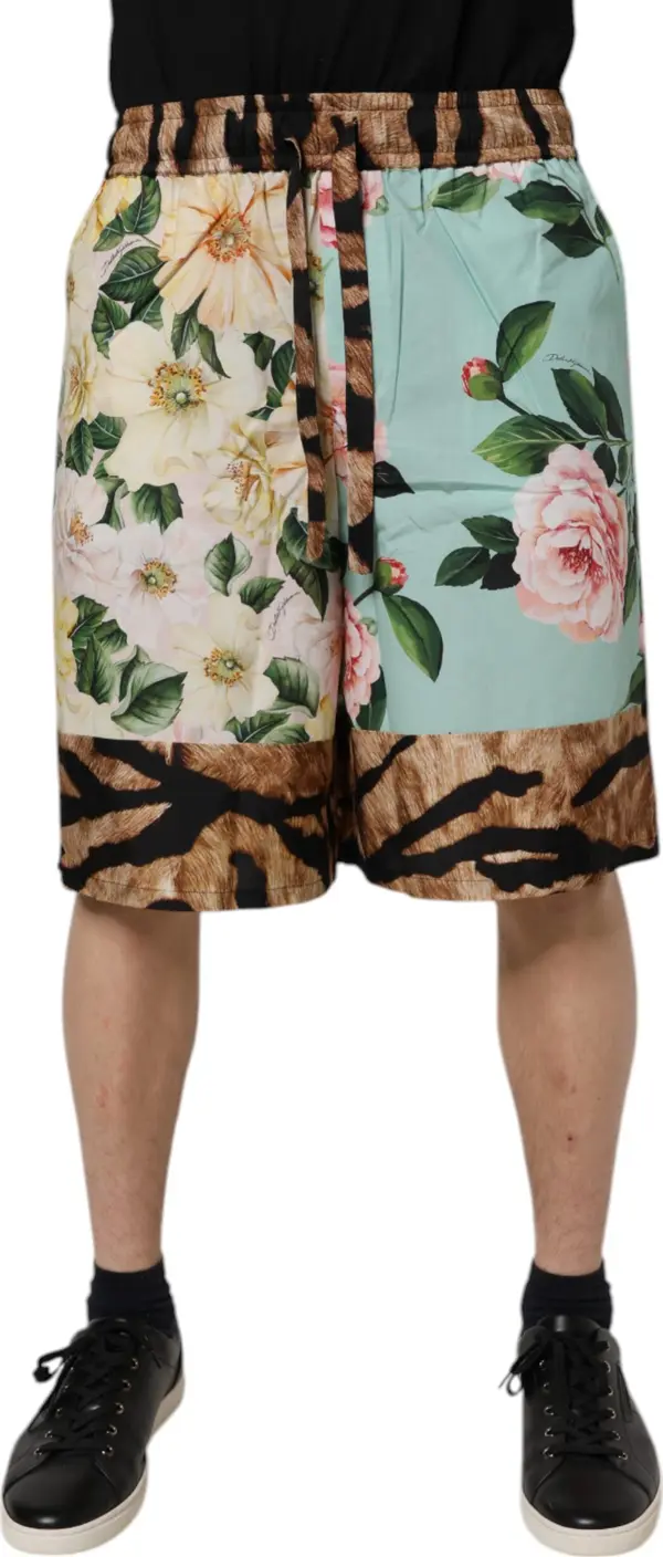 Multicolor Floral Print Men Bermuda Shorts