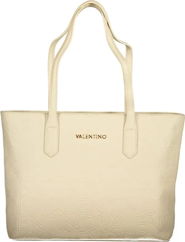 Beige Polyurethane Women's Bag