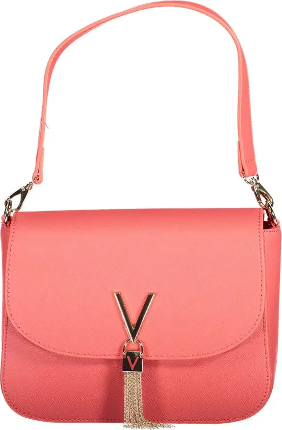Rosa Poliuretano Womens Bag with Removable Handles and Pockets