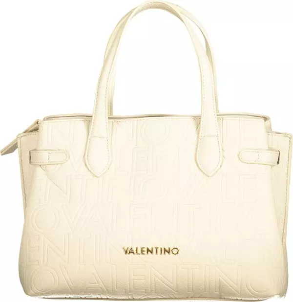 Beige Polyurethane Women's Bag