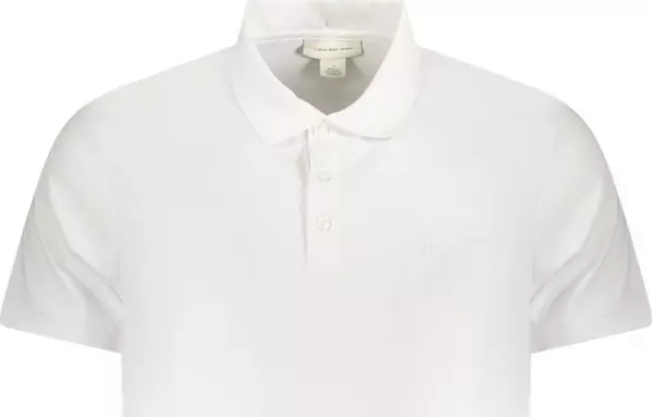 White Cotton Men Polo