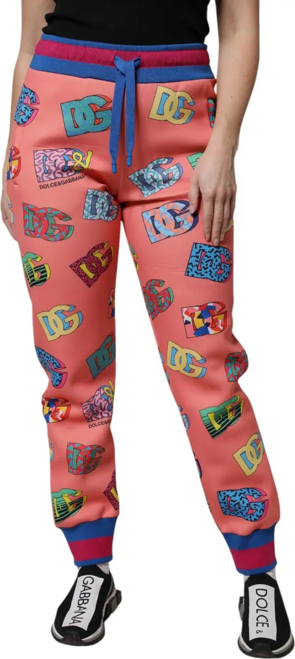Pink Logo Monogram Jogger Sweatpants Pants