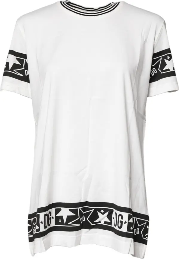 White #DGMillennials Cotton Crewneck T-shirt