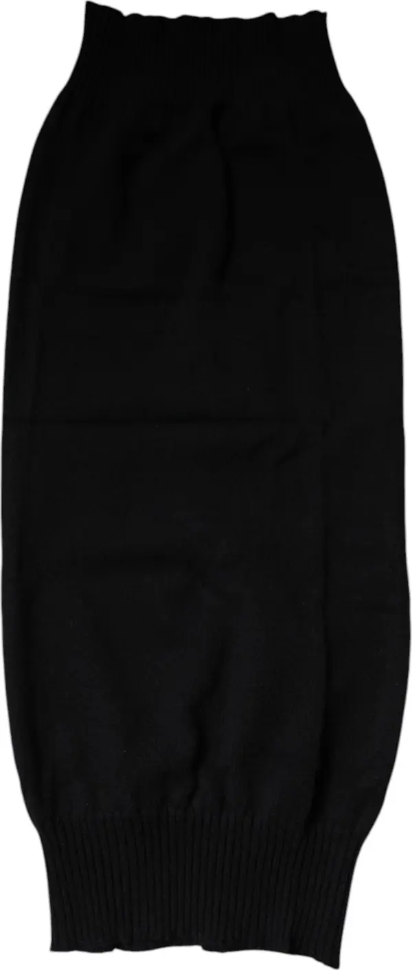 Black Cashmere Knitted Neck Warmer Foulard Scarf