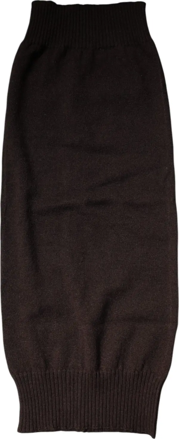 Brown Cashmere Knitted Neck Warmer Foulard Scarf