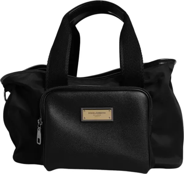 Black Shoulder Strap Pet Carry Logo Plaque Bag